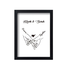 Load image into Gallery viewer, Personalised Gift for Couples Her Him Gift Idea for Anniversary Christmas Engagement Valentines Day Wedding A4 Picture Frame for Newlywed Mr Mrs Bride To Be Gifts 1st 2nd 10th
