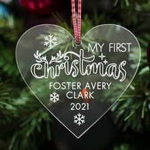 Load image into Gallery viewer, Personalised Baby&#39;s 1st Christmas Bauble - EDSG
