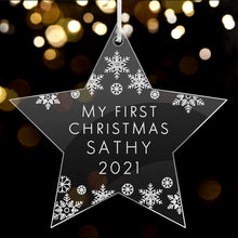 Load image into Gallery viewer, Personalised Christmas Tree Baubles Xmas decorations 2021
