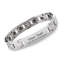 Load image into Gallery viewer, Personalised Mens Magnetic Bracelet - EDSG
