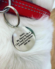Load image into Gallery viewer, Dog Tags Personalised Name Engraved Stainless Steel Cat Pet Tags
