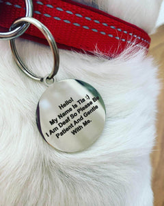 Dog Tags Personalised Name Engraved Stainless Steel Cat Pet Tags