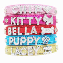 Load image into Gallery viewer, Personalised Bling Dog Cat Collars with Name UK - EDSG
