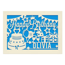 Load image into Gallery viewer, Personalised Birthday Card Laser Paper Cut Greeting Cards - EDSG
