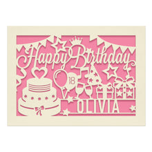 Load image into Gallery viewer, Personalised Birthday Card Laser Paper Cut Greeting Cards - EDSG
