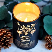 Load image into Gallery viewer, Personalised Scented Candle Blossom Jasmine Amber Natural Coconut Wax Candle
