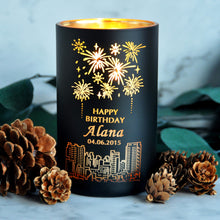 Load image into Gallery viewer, Personalised Scented Candle Blossom Jasmine Amber Natural Coconut Wax Candle
