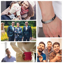 Load image into Gallery viewer, Personalised men&#39;s Leather Bracelet boys Leather Bracelet - for boys mens father
