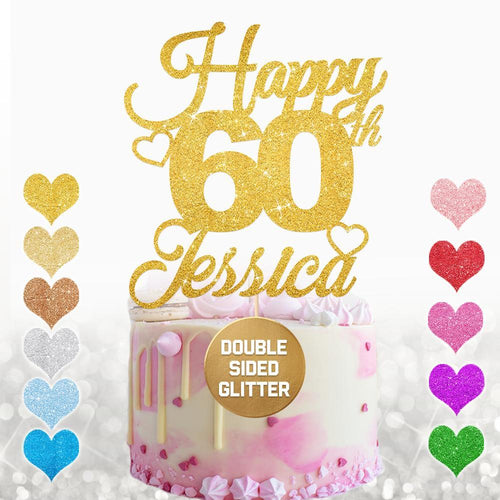 Personalised 60th Birthday Cake Topper for Boy - EDSG