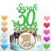 Load image into Gallery viewer, Personalised 30th Cake Topper Any Name Age - EDSG
