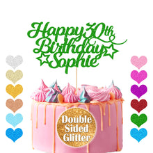 Load image into Gallery viewer, Happy Birthday Cake Topper With Any Name And Age
