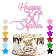 Load image into Gallery viewer, Personalised Birthday Cake Topper  Any Age
