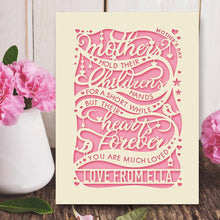 Load image into Gallery viewer, Personalised Mothers Day Card - EDSG
