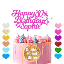 Load image into Gallery viewer, Happy Birthday Cake Topper With Any Name And Age

