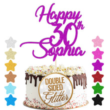 Load image into Gallery viewer, Personalised Birthday Cake Topper  Any Age

