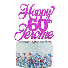 Load image into Gallery viewer, Happy 60th Birthday Cake Topper Any Name Age - EDSG
