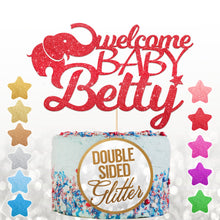 Load image into Gallery viewer, Personalised Welcome Baby Cake Topper Birthday Decoration - EDSG
