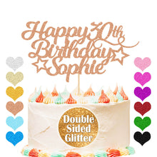 Load image into Gallery viewer, Personalised Birthday Cake Topper 13th 18th Any Age
