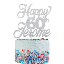 Load image into Gallery viewer, Happy 60th Birthday Cake Topper Any Name Age - EDSG
