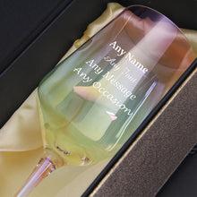 Load image into Gallery viewer, Personalised Engraved Lustre Wine Glass - EDSG
