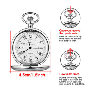 Personalised Pocket Watch Engraved Gift for Father - EDSG