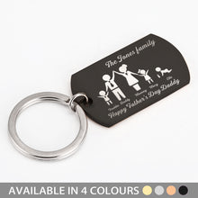Load image into Gallery viewer, Personalised Army Keyring Family Portrait for Father - EDSG
