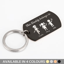 Load image into Gallery viewer, Personalised Keyring Fathers Day Gift - Family Portrait Custom - EDSG
