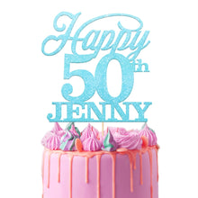 Load image into Gallery viewer, Personalised 50th Birthday Cake Topper Bold Text - EDSG
