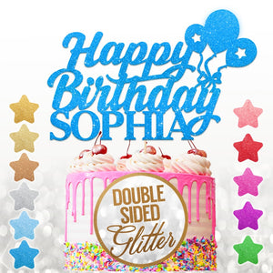 Personalised  Birthday Cake Topper with Bollon