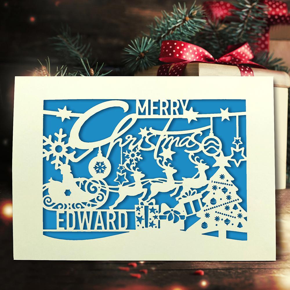 Personalised Merry Christmas Cards - EDSG