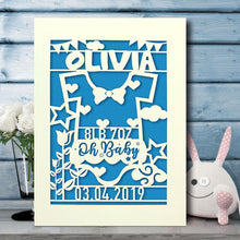Load image into Gallery viewer, Personalised Baby Girl Birthday CardGift for Girl with Envelopes - EDSG
