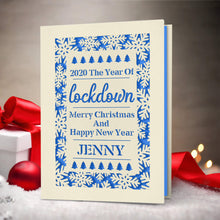 Load image into Gallery viewer, Personalised Christmas Card at 2020 Lockdown Gift
