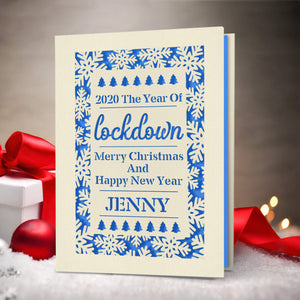 Personalised Christmas Card  Lockdown Gift