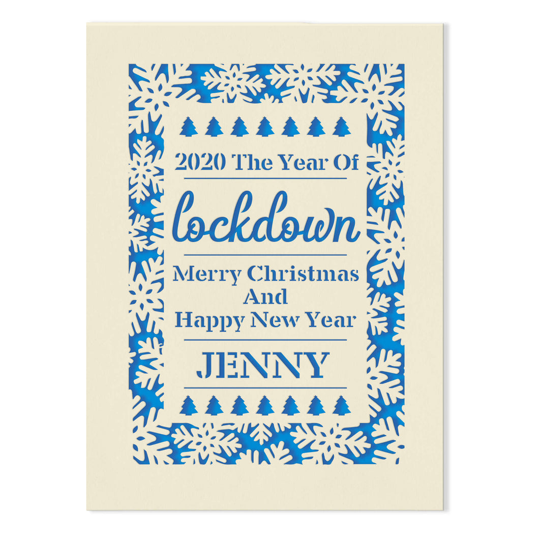 Personalised Christmas Card at 2020 Lockdown Gift