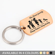 Load image into Gallery viewer, Personalised Army Keyring Family Portrait for Father - EDSG
