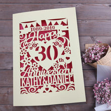 Load image into Gallery viewer, Personalised Anniversary Card for Husband for Wife - EDSG
