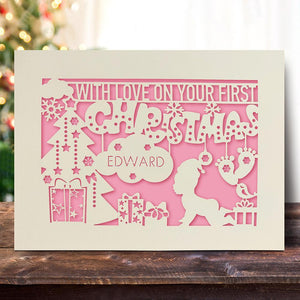 Personalised Merry Christmas Cards - EDSG