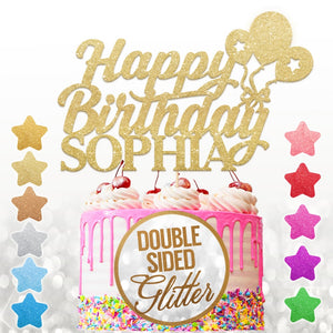 Personalised  Birthday Cake Topper with Bollon