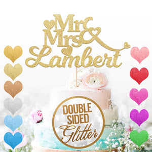 Personalised Mr&Mrs Cake Topper for Couples