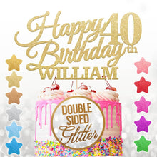 Load image into Gallery viewer, Personalised  10th Birthday Cake Topper - EDSG
