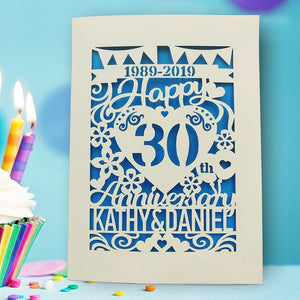 Personalised Anniversary Card for Husband for Wife - EDSG