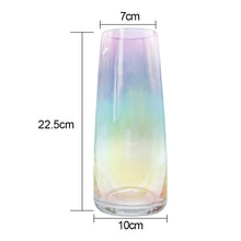 Load image into Gallery viewer, Personalised Engraved Flower Vase Rainbow Plated Glass Vase(Name) - EDSG
