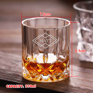 Personalised Whisky Glass Engraved Gift Idea for Men Dad Male Grandpa Daddy Him Uncle Husband Best Man Christmas Gift Whisky Glass with Any Name