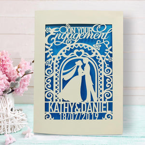 Personalised Engagement  Greeting Cards - EDSG