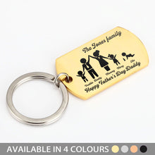 Load image into Gallery viewer, Personalised Army Keyring Family Portrait for Father - EDSG
