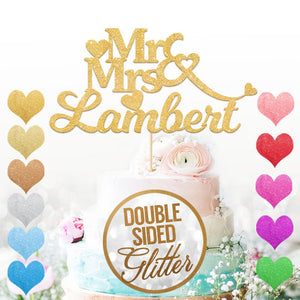 Personalised Mr&Mrs Cake Topper for Couples