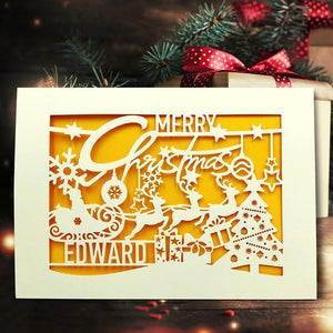 Personalised Merry Christmas Cards - EDSG