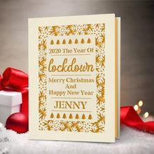 Load image into Gallery viewer, Personalised Christmas Card at 2020 Lockdown Gift
