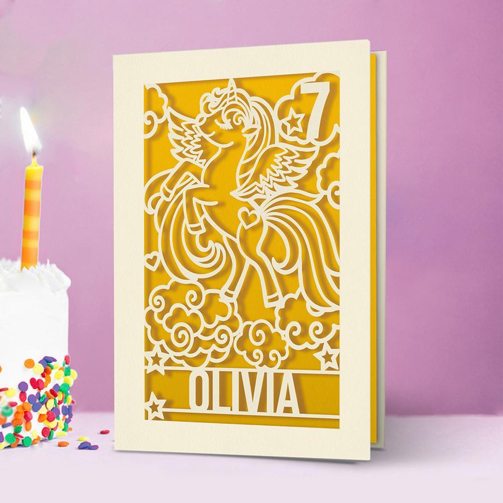 Personalised Birthday Card Unicorn Style - EDSG