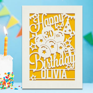 Personalised Birthday Card Any Name Any Age - EDSG